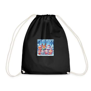 Animaux de noël - Sac de sport léger - noir - Devant
