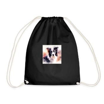 Amour Border Collie - Sac de sport léger - noir - Devant