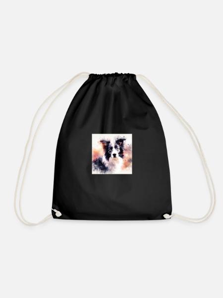 Bordercollie Love - Turnbeutel - Schwarz