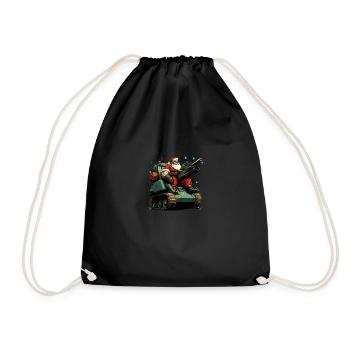 Santa Claus - Drawstring Bag - black - Front