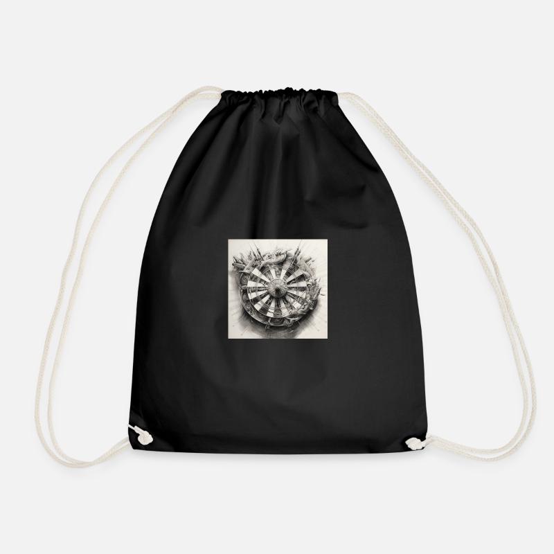 Dartboard Winkinger Schild - Turnbeutel - Schwarz
