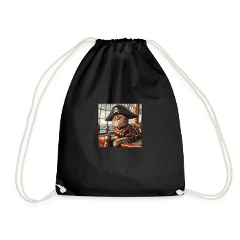Chat pirate - Sac de sport léger - noir - Devant