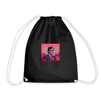 Italienischer Politiker Vaporwave "Pippuzzo" - Turnbeutel - Schwarz - Vorne