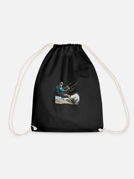 Kitesurfer 106 - Turnbeutel - Schwarz