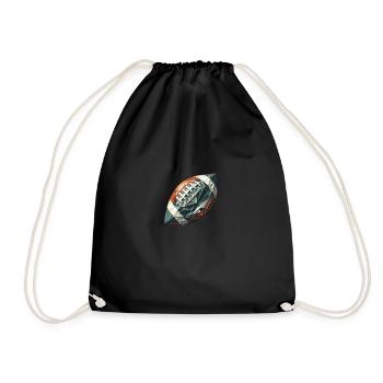 American Football - Turnbeutel - Schwarz - Vorne