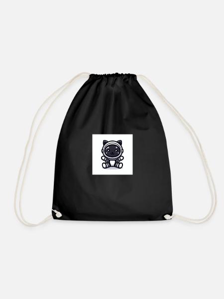 Baby Astronaut - Drawstring Bag - black