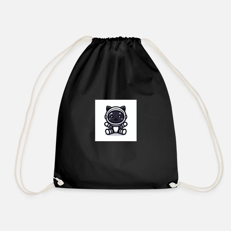 Baby Astronaut - Drawstring Bag - black