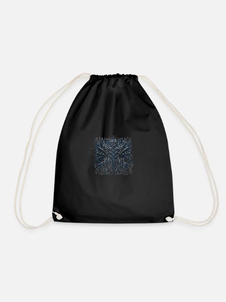 Digital Fortress - Drawstring Bag - black