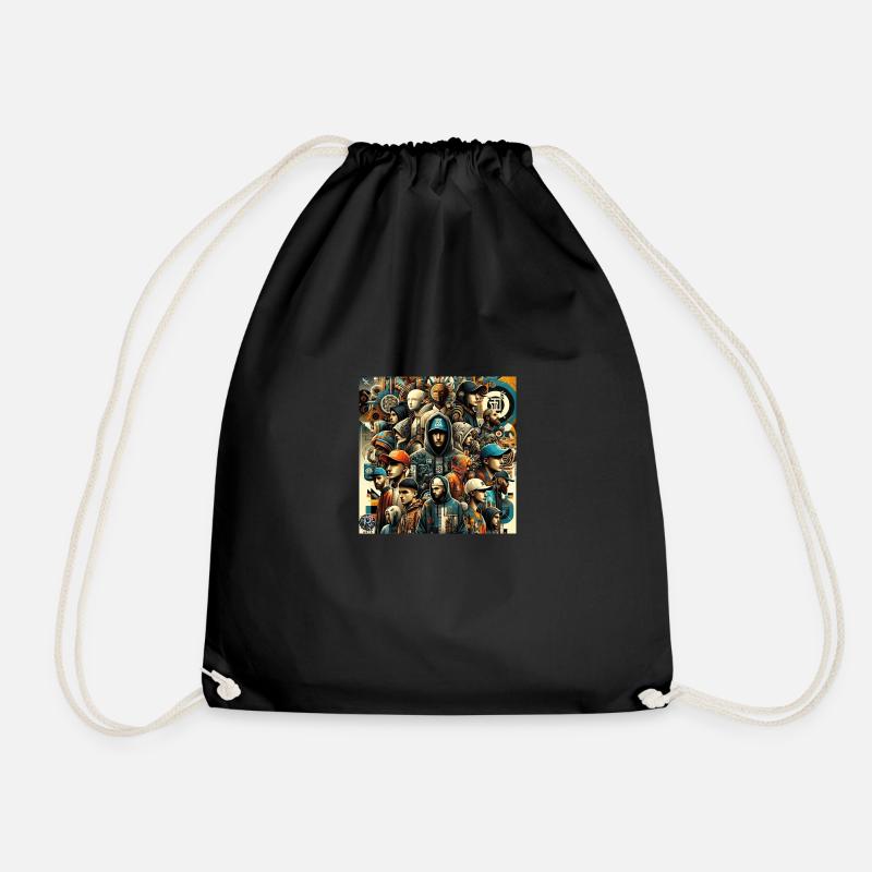 RuegoMindChaos2 - Drawstring Bag - black