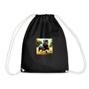 Rottweiler - Turnbeutel - Schwarz - Vorne
