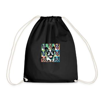 Bouledogue français - Sac de sport léger - noir - Devant