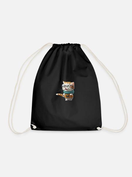 Katze - Turnbeutel - Schwarz