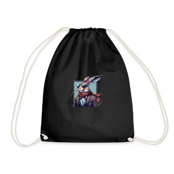 lapin - Sac de sport léger - noir - Devant