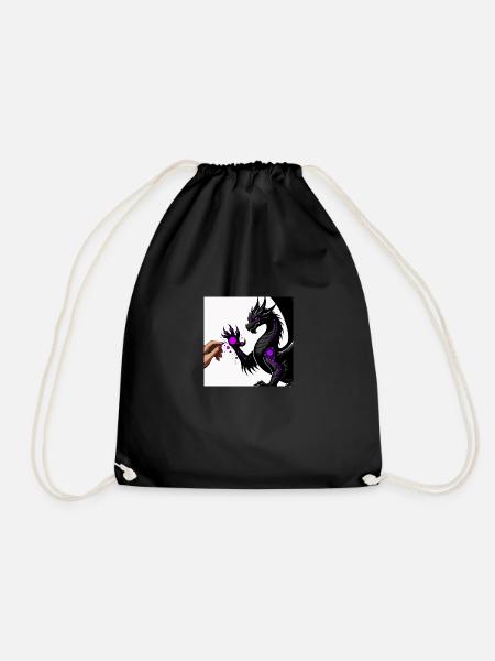 Honourable Dragon - Drawstring Bag - black
