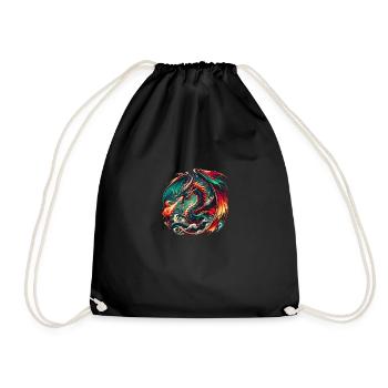 Infernal Dragon Spiral - Drawstring Bag - black - Front