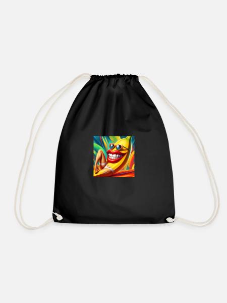 DREDGED BANANA - Drawstring Bag - black