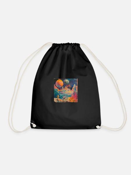 Downtown - Drawstring Bag - black