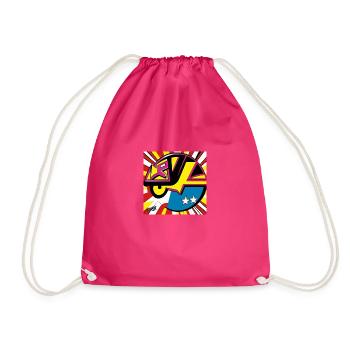 Pop Art - Turnbeutel - Fuchsia - Vorne
