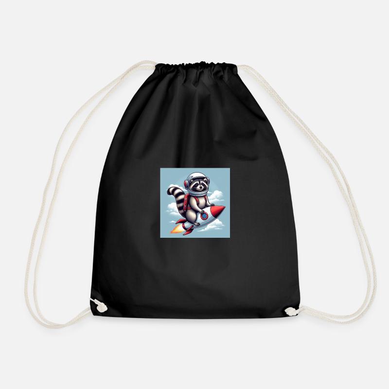 Rocket Raccoon - Drawstring Bag - black