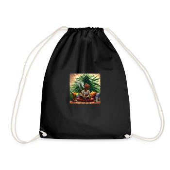 tee-shirt smoke girl - Sac de sport léger - noir - Devant