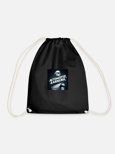 Automaattinen Tienaaminen - Automatic Earning - Drawstring Bag - black