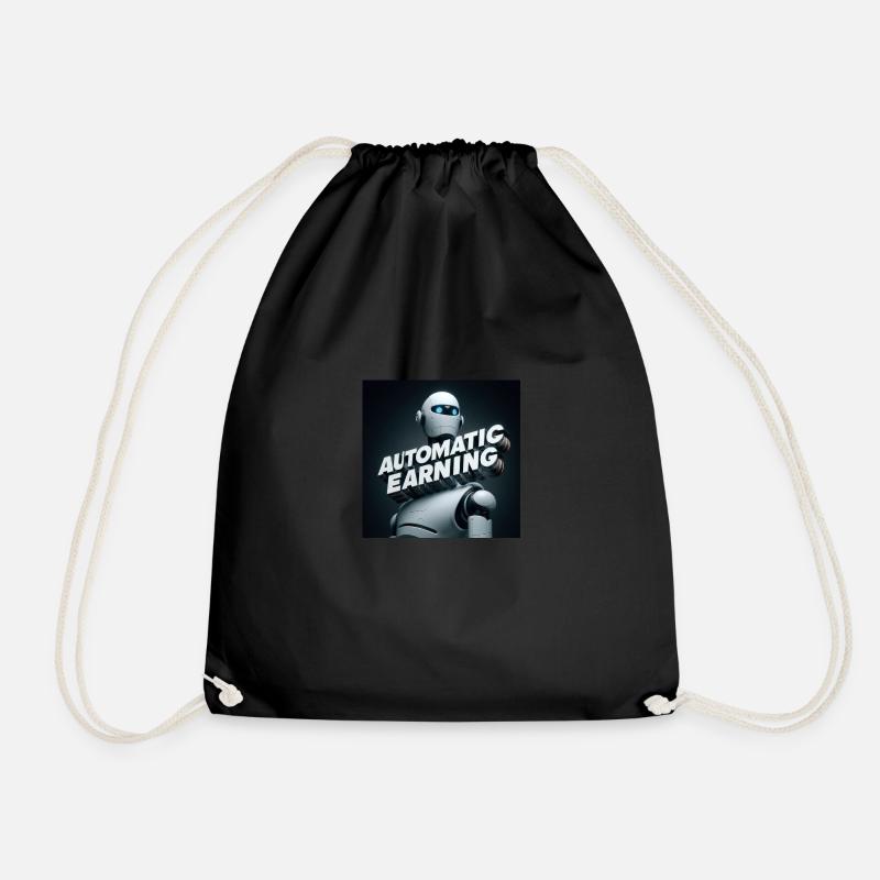 Automaattinen Tienaaminen - Automatic Earning - Drawstring Bag - black