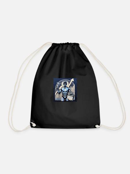 Automatic Earning - Trophy Fourth product - Drawstring Bag - black