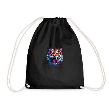 Tigre coloré II - Sac de sport léger - noir - Devant
