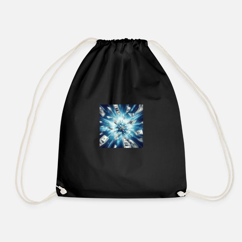 Automatic Earning - Passive 3 - Drawstring Bag - black