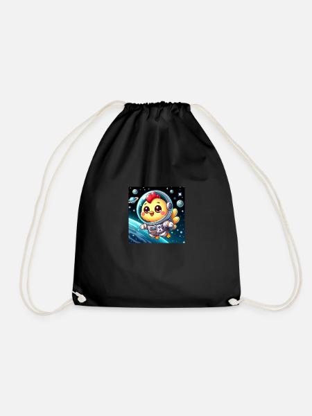 Poussin de l’espace avec costume d’astronaute dans l’espace - Sac de sport léger - noir