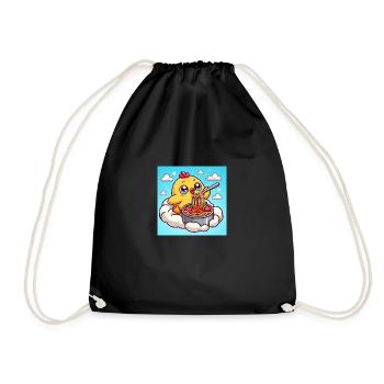 Sweet Küken im 7. Himmel mit einer Portion Pasta - Turnbeutel - Schwarz - Vorne