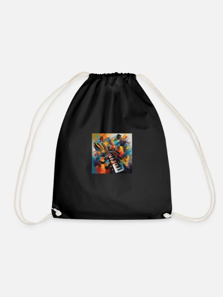 Symphony of Colours - Drawstring Bag - black
