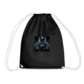 Cyborg Hyperrealism with Claws - Drawstring Bag - black - Front