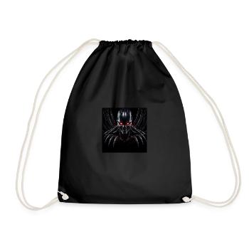 Cyborg avec des griffes et des yeux rouges sur HG foncé - Sac de sport léger - noir - Devant