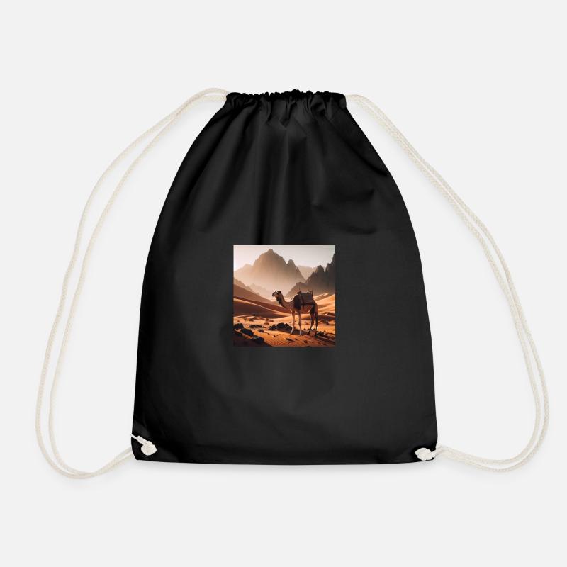 true camel in a desert A3 - Sac de sport léger - noir