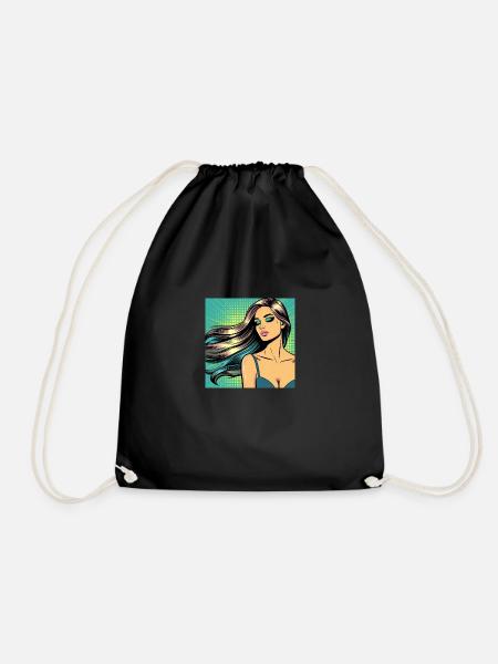 PopArtLady - Drawstring Bag - black