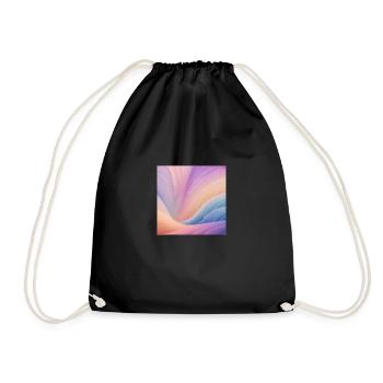 elegante fraktale Pastelle - Turnbeutel - Schwarz - Vorne