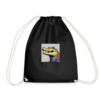 Crocodile Chic: Fashion's Wild Side - Sac de sport léger - noir - Devant