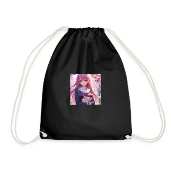 Anime school - Drawstring Bag - black - Front