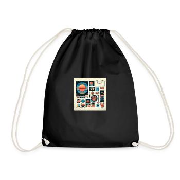 Vacation - Drawstring Bag - black - Front