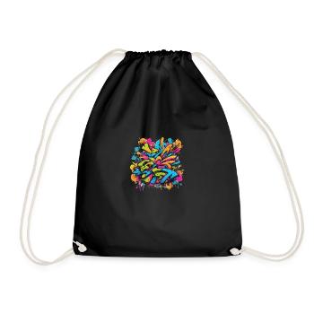 Default A vibrant bold graffiti design - Sac de sport léger - noir - Devant