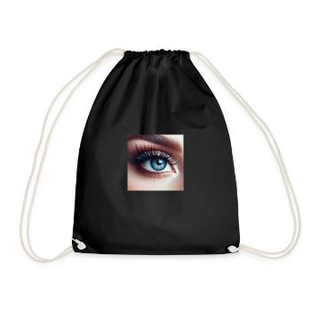 bleu yeux - Sac de sport léger - noir - Devant