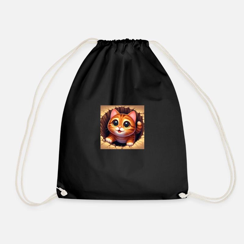 Katze - Turnbeutel - Schwarz