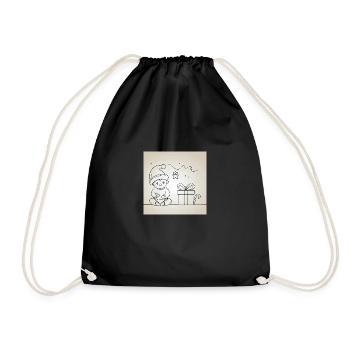 Noël du bébé du Père Noël - Sac de sport léger - noir - Devant