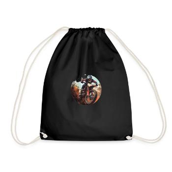 Experience unlimited freedom on motocross - Drawstring Bag - black - Front