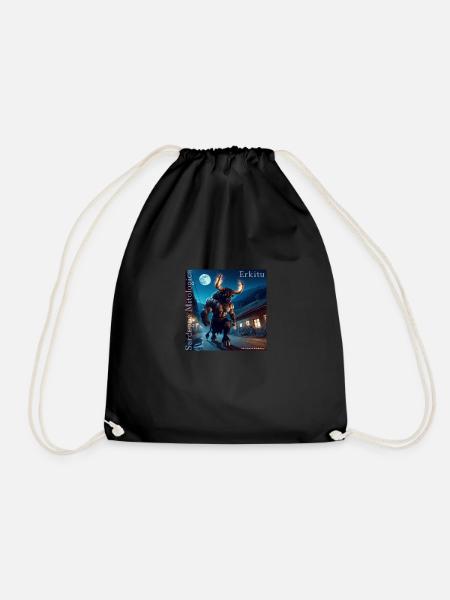 Sardinia Mythological Boe01 - Drawstring Bag - black