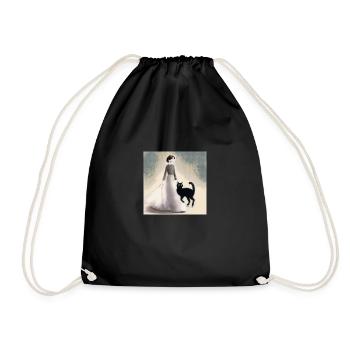 À propos d’un chat qui... - Sac de sport léger - noir - Devant
