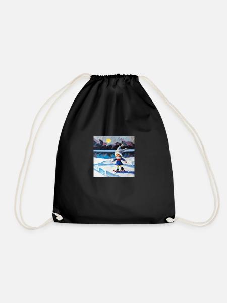 The miracle of winter - Drawstring Bag - black