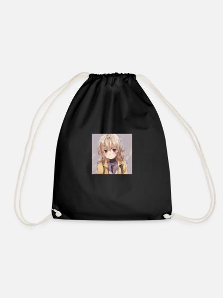 Anime maus - Turnbeutel - Schwarz