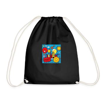 Bublix - Drawstring Bag - black - Front